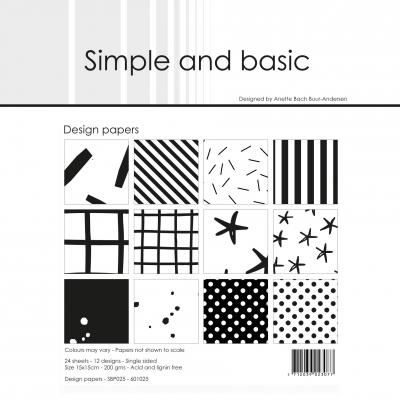 Simple and Basic Paper Pad Designpapier - Basic Schwarz